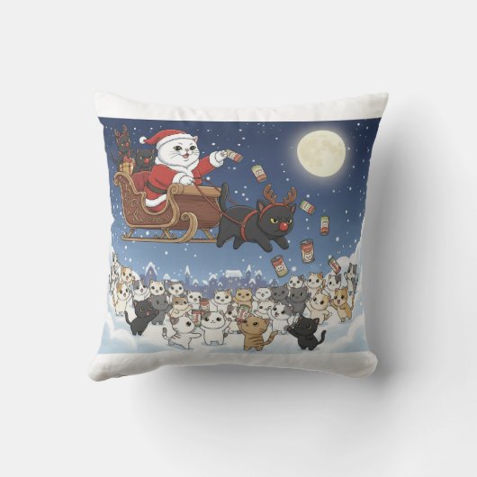 Paper&Pukku Merry Christmas! Throw Pillow クッション (裏面)