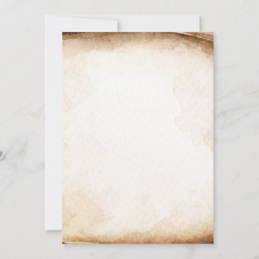 Paper Scroll Rustic Country Wedding 招待状 (裏面)