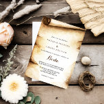 Paper Scroll Rustic Country Wedding 招待状<br><div class="desc">This paper scroll rustic country wedding invitation is perfect for a simple wedding. This design features hand-painted light and brown paper scrolls,  evoking grace.</div>