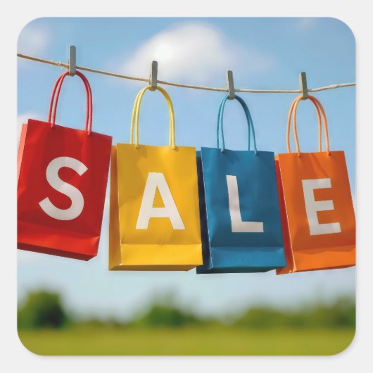 Paper Shopping Bags Sale On Line スクエアシール (正面)