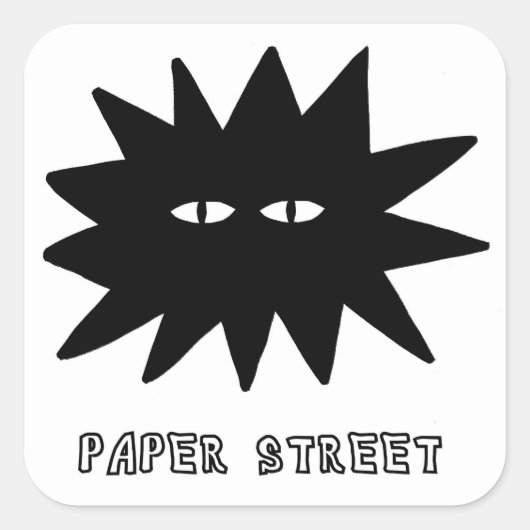 Paper Street Square Star Sticker スクエアシール (正面)