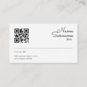 Paper texture life coach green QR Business Card 名刺 (裏面)