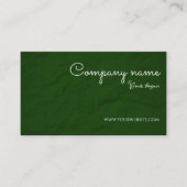 Paper texture life coach green QR Business Card 名刺 (正面)