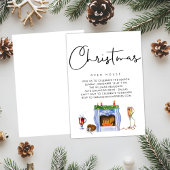 PAPER | Winter Wonderland Christmas fireplace 招待状