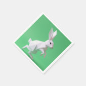 Paper work of rabbit in green world  スタンダードカクテルナプキン (角)