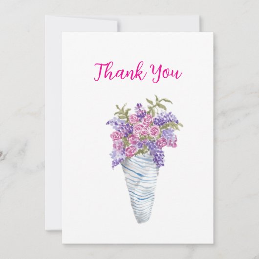 Paper Wrapped Flowers Flat Holiday Card シーズンカード (正面)