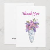 Paper Wrapped Flowers Flat Holiday Card シーズンカード (正面/裏面)