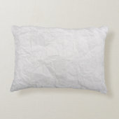 Paper wrinkled white cute texture アクセントクッション (裏面)