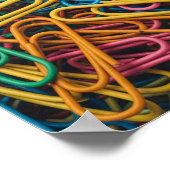 Paperclipカラフルクラスタ ポスター (角)