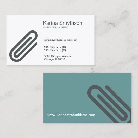 PAPERCLIP名刺 名刺 (正面/裏面)