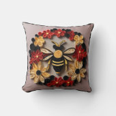 Papercraft Quilling Bee and Floral Design クッション (正面)