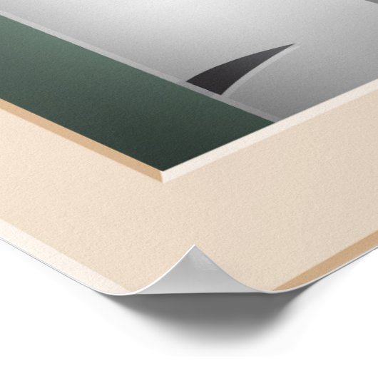 Papercut Aspen Trees in Autumn Window ポスター (角)