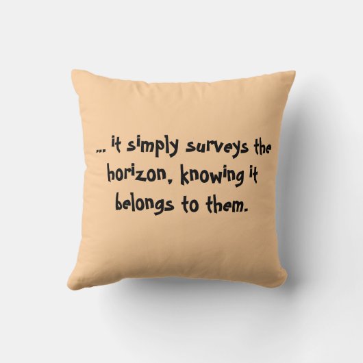 Papercut Lion & Ocean Sunrise Throw Pillow クッション (裏面)