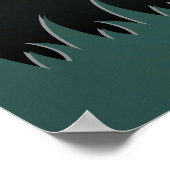 Papercut Zombie墓地&幽霊 ポスター (角)