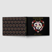 Papeterie de mariage - Livre d'or de mariage noir ゲストブック (全面)