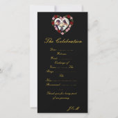 Papeterie de mariage - Programme de mariage noir  (正面)
