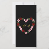 Papeterie de mariage - Programme de mariage noir  (裏面)