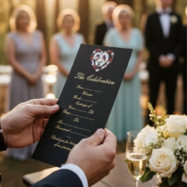Papeterie de mariage - Programme de mariage noir
