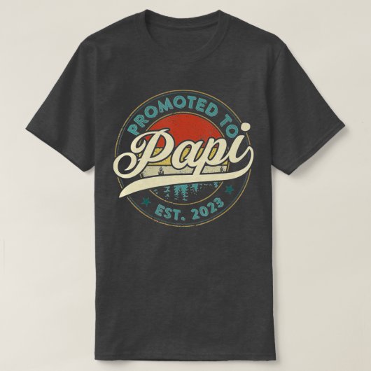 Papi Est 2023妊娠ギフトWomにおもしろい昇格 Tシャツ (デザイン正面)