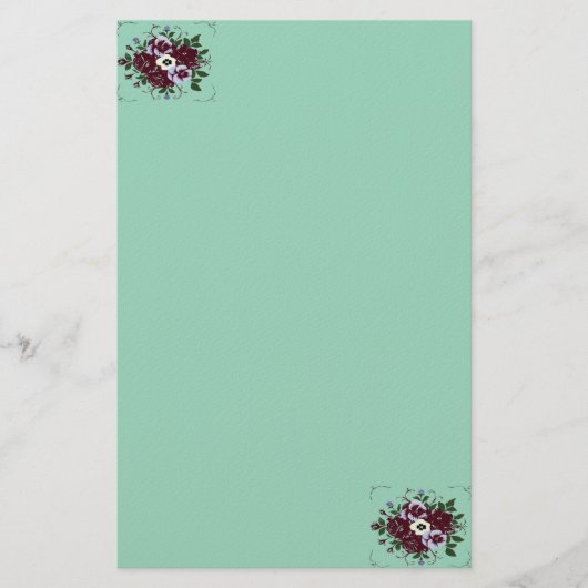 Papier à Lettres Botanique  Bouquet de Violettes 便箋 (正面)