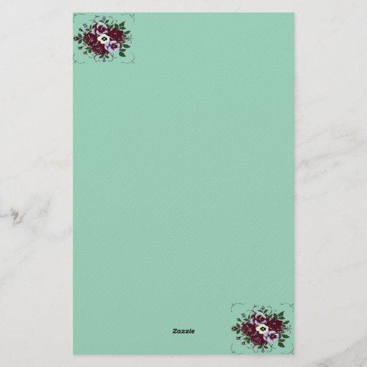 Papier à Lettres Botanique  Bouquet de Violettes 便箋 (裏面)