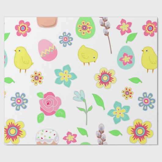 papier cadeau avec des motifs de Pâques ラッピングペーパー (フラット)