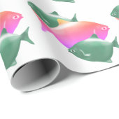 papier cadeau avec motif poisson  ラッピングペーパー (ロールコーナー)