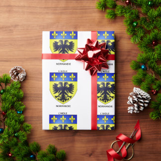 Papier cadeau blason de L'Aigle en Normandie ラッピングペーパー