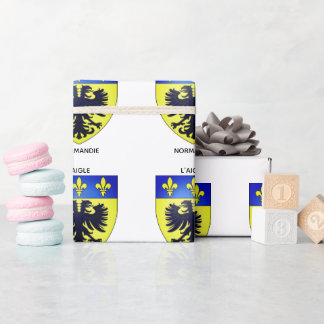 Papier cadeau blason de L'Aigle en Normandie ラッピングペーパー