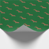 Papier cadeau de Noël avec teckels ラッピングペーパー (角)