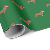 Papier cadeau de Noël avec teckels ラッピングペーパー (ロールコーナー)