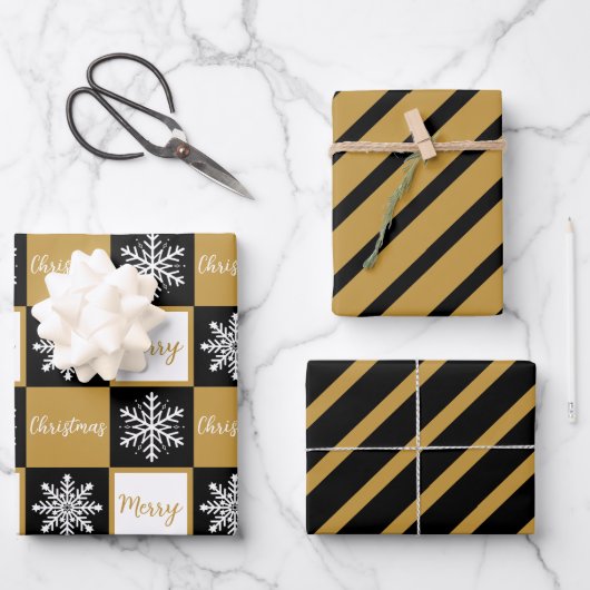 Papier Cadeau décor de Noël ラッピングペーパーシート (正面)