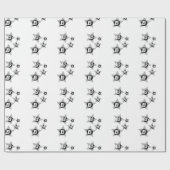 Papier cadeau étoile grise / Grey paper gift ラッピングペーパー (フラット)