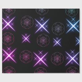 papier cadeau fleur de vie  ラッピングペーパー