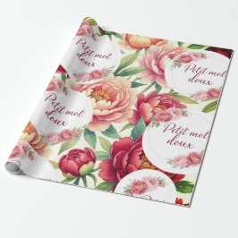 Papier cadeau floral Petit mot doux ラッピングペーパー