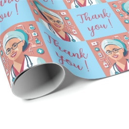 Papier Cadeau infirmière remerciement ラッピングペーパー