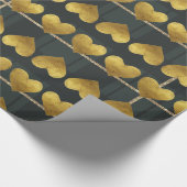 Papier cadeau or festif ラッピングペーパー (角)