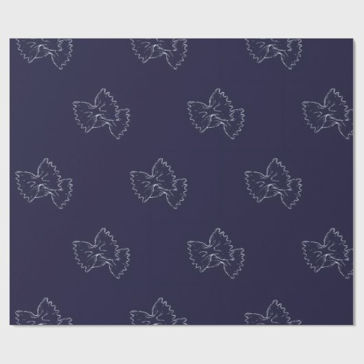 Papier cadeau - Pasta Lover - Motif farfalle  ラッピングペーパー (フラット)