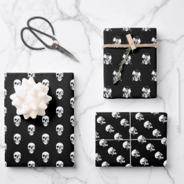 Papier cadeau rigolo tête de mort ラッピングペーパーシート