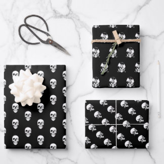 Papier cadeau rigolo tête de mort ラッピングペーパーシート