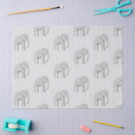 Papier de soie fantaisie Bébé éléphant et Lac 薄葉紙
