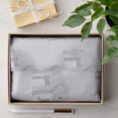 Papier de soie fantaisie Bébé éléphant et Lac  薄葉紙 (ギフト)