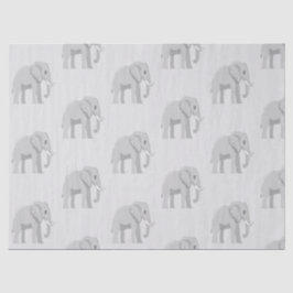 Papier de soie fantaisie Bébé éléphant et Lac  薄葉紙