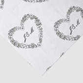 Papier de soie mariage noir et blanc coeur floral 薄葉紙 (詳細)