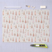 Papier de soie Sapin Noël Rose Scandinave 薄葉紙 (クラフト)