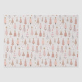 Papier de soie Sapin Noël Rose Scandinave 薄葉紙 (正面)