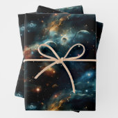 Papier d'emballage coloré espace ラッピングペーパーシート (インサイチュ)