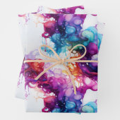 Papier d'emballage coloré motif abstrait  ラッピングペーパーシート (インサイチュ)