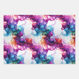 Papier d'emballage coloré motif abstrait  ラッピングペーパーシート