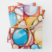 Papier d'emballage coloré motif abstrait ラッピングペーパーシート (インサイチュ)